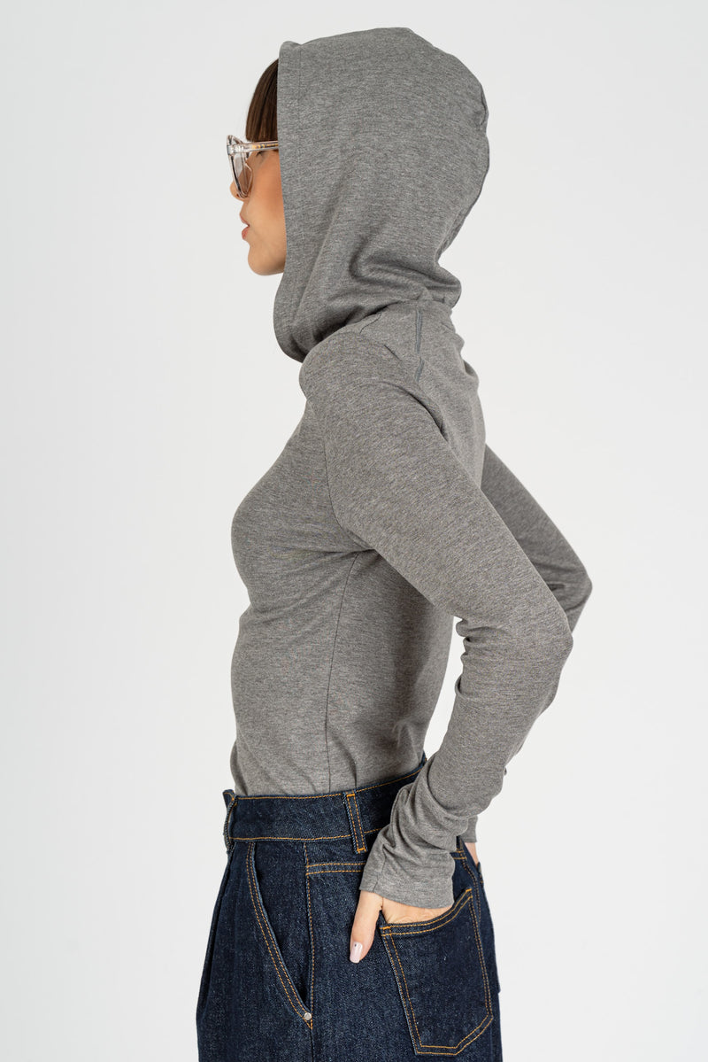 Maglia con Cappuccio Gray