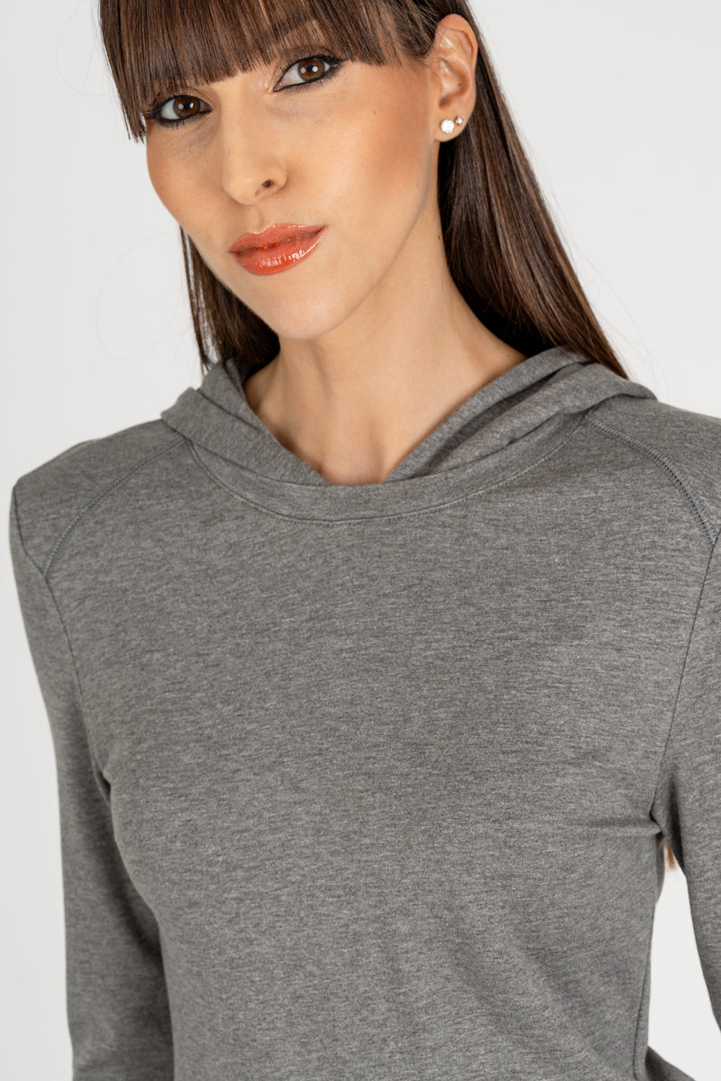 Maglia con Cappuccio Gray
