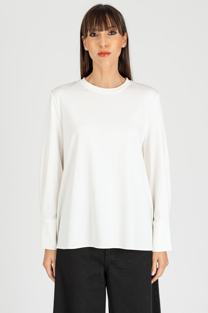 Maglia Spacchetti Panna