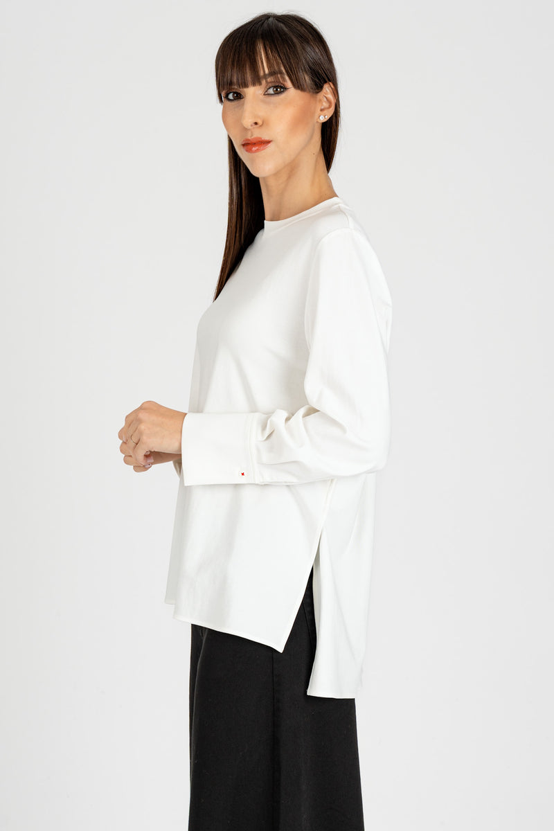 Maglia Spacchetti Panna