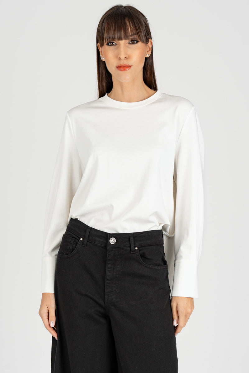 Maglia Spacchetti Panna