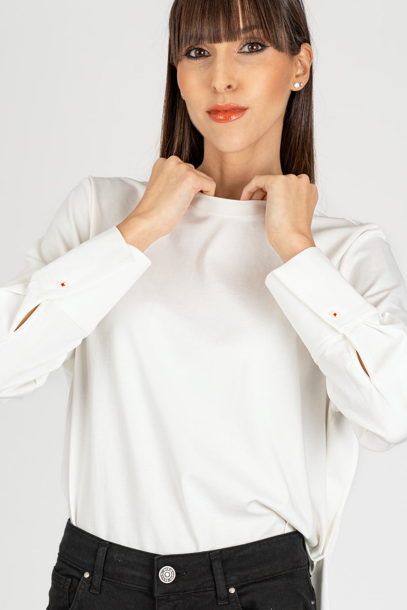 Maglia Spacchetti Panna