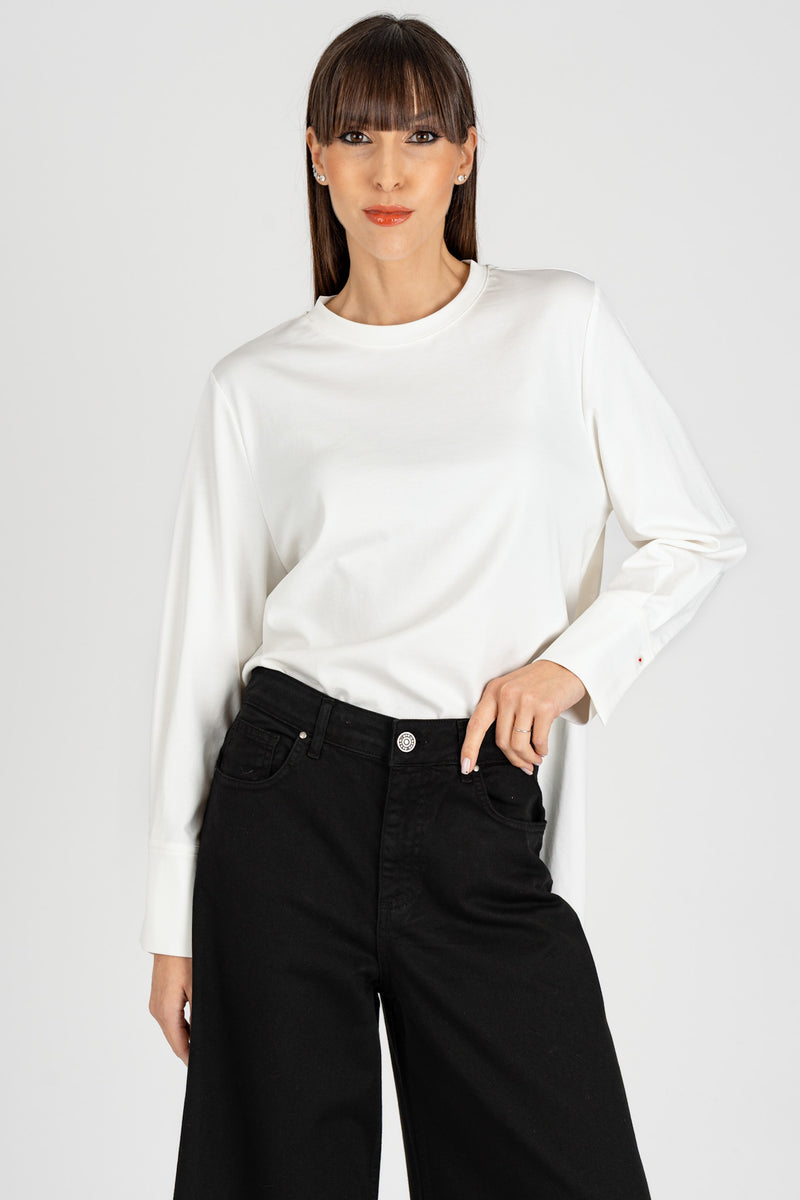 Maglia Spacchetti Panna