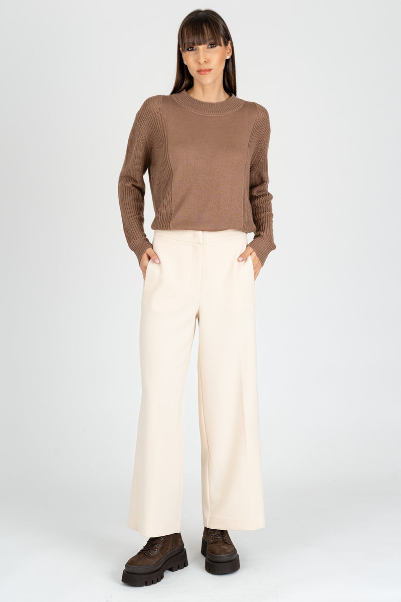 Pantalone Cropped Gesso
