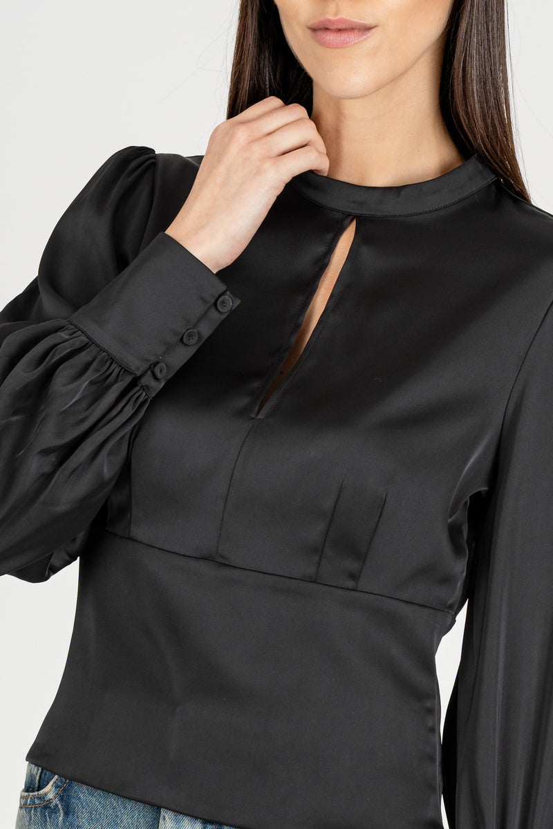 Camicia in Raso Nero