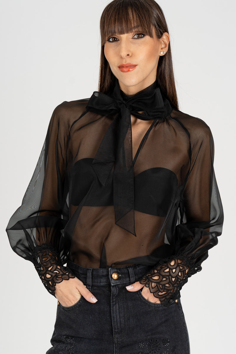 Camicia in Organza Nero