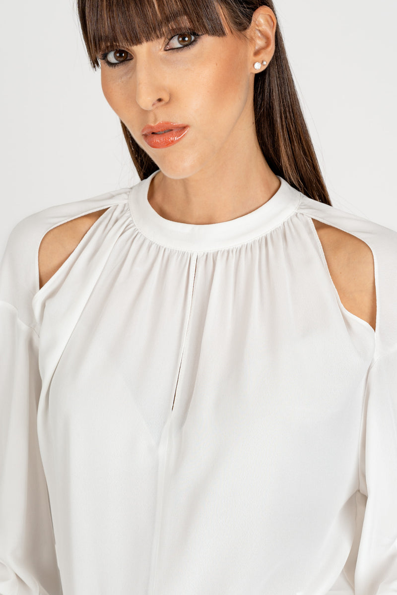 Camicia Cut-Out Bianco