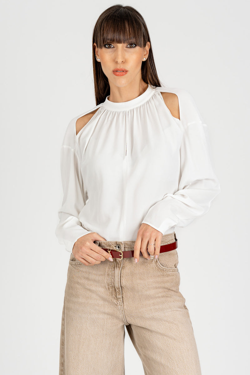 Camicia Cut-Out Bianco