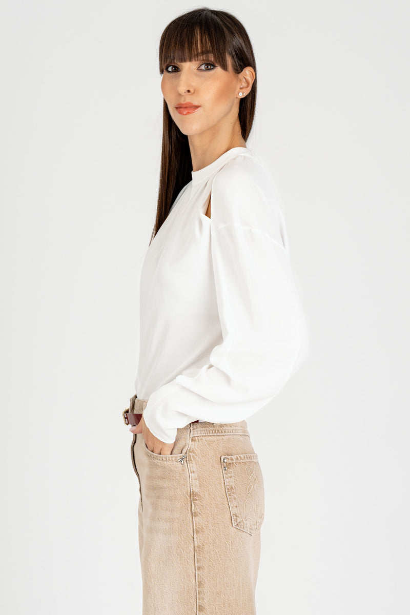Camicia Cut-Out Bianco