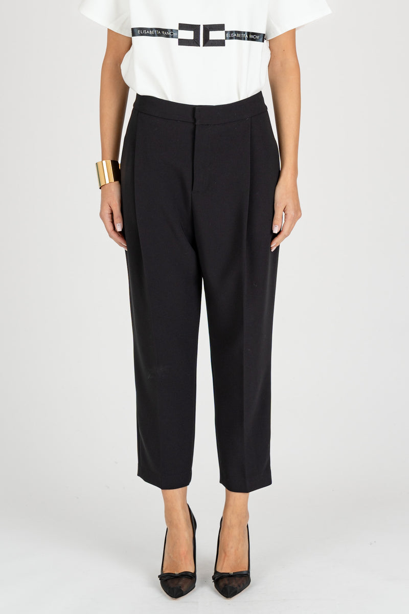 Pantalone con Pinces Nero