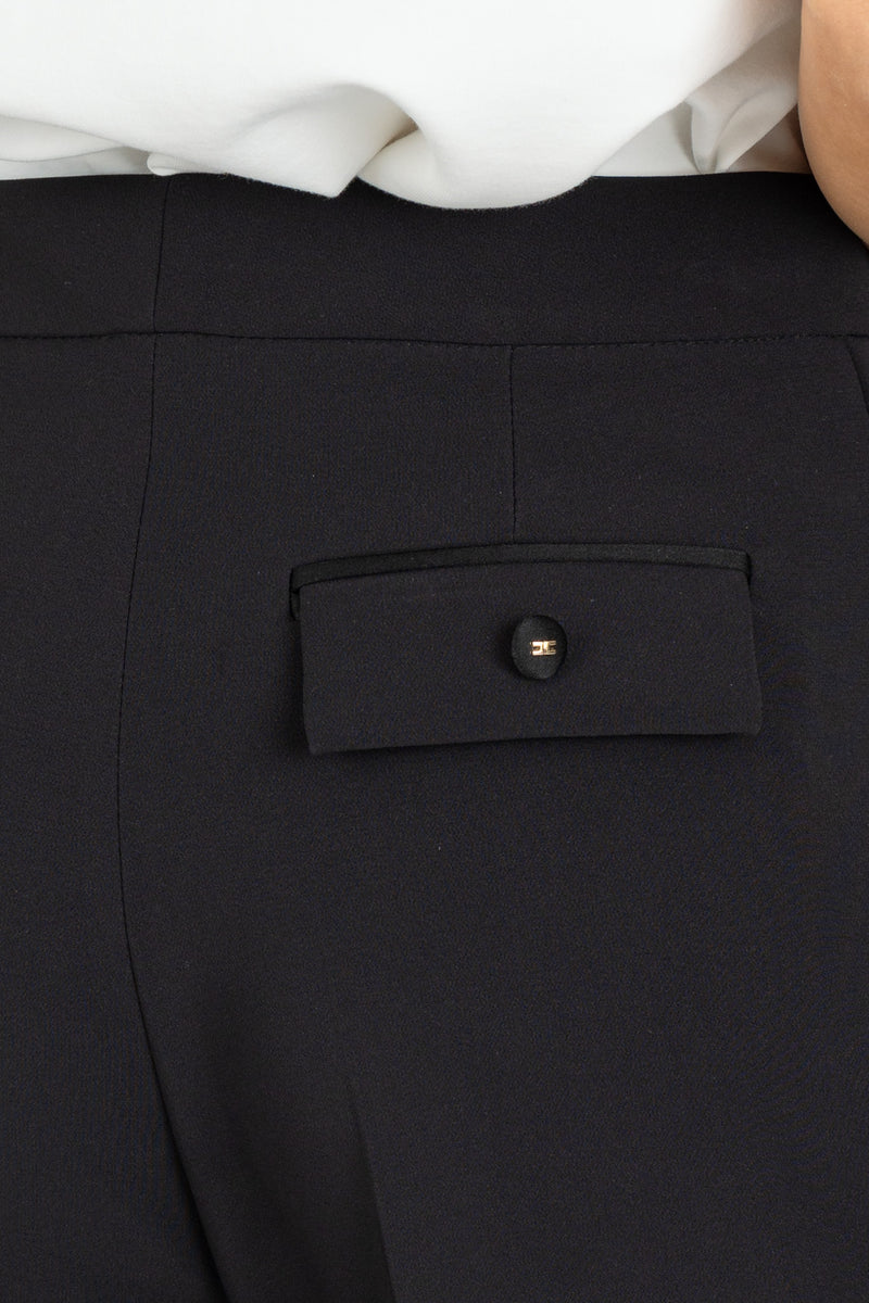 Pantalone con Pinces Nero