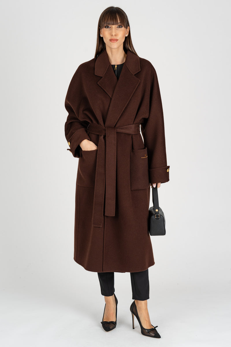 Cappotto in Panno Double Coffee