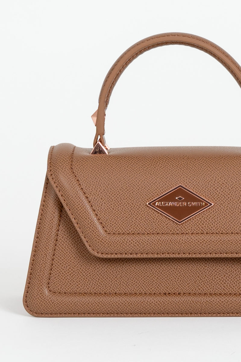 Borsa Elizabeth Mini Palmellato Cognac