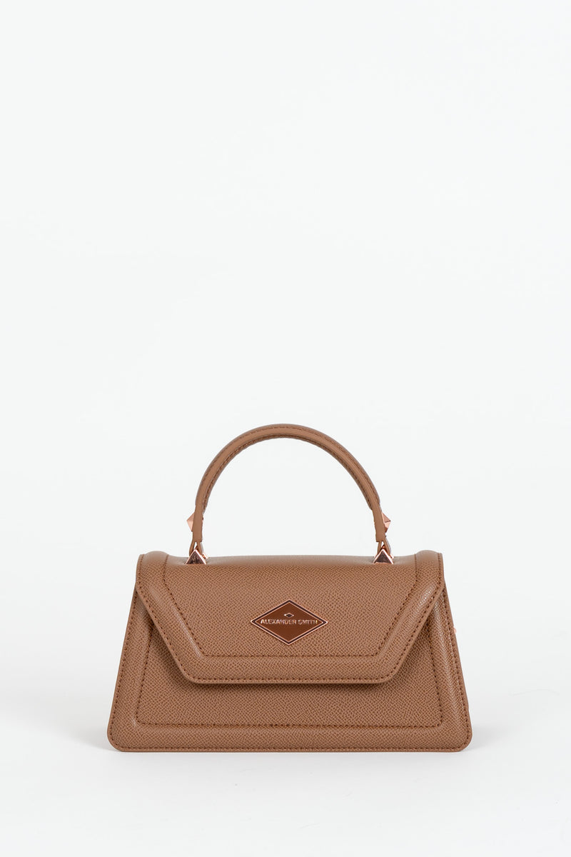 Borsa Elizabeth Mini Palmellato Cognac