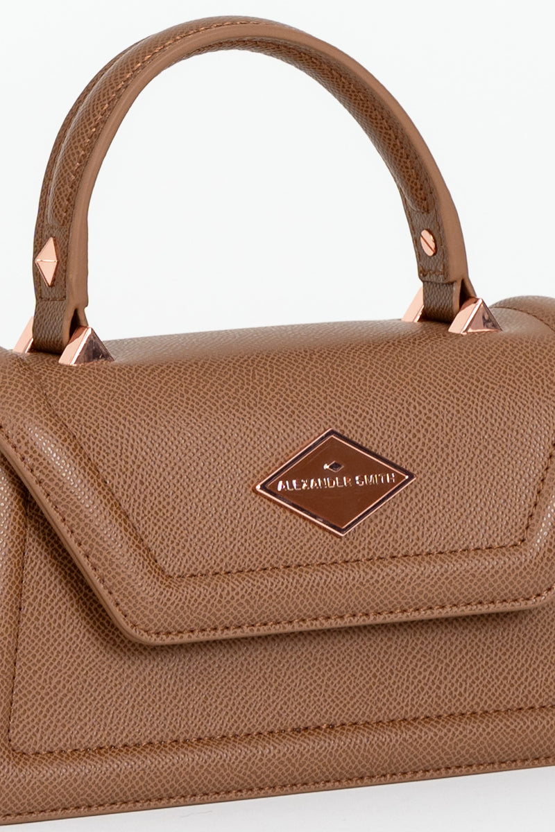 Borsa Elizabeth Mini Palmellato Cognac