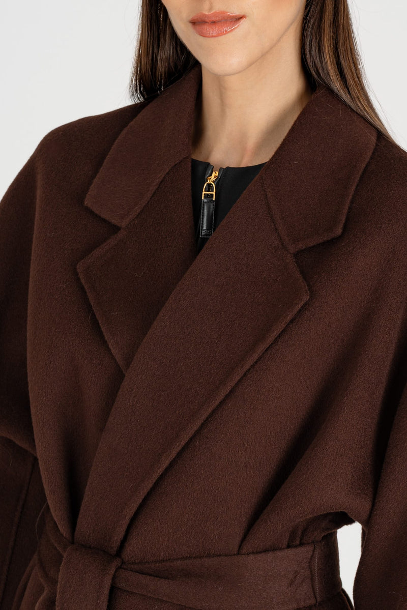 Cappotto in Panno Double Coffee