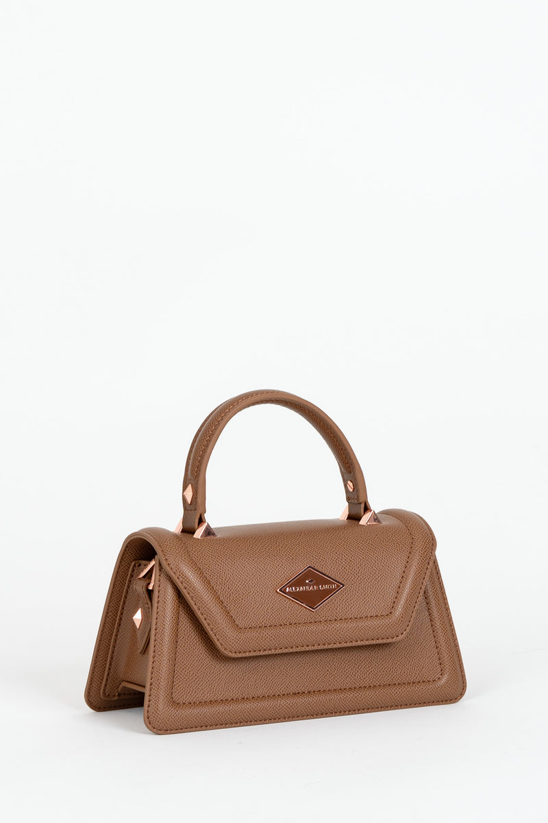 Borsa Elizabeth Mini Palmellato Cognac