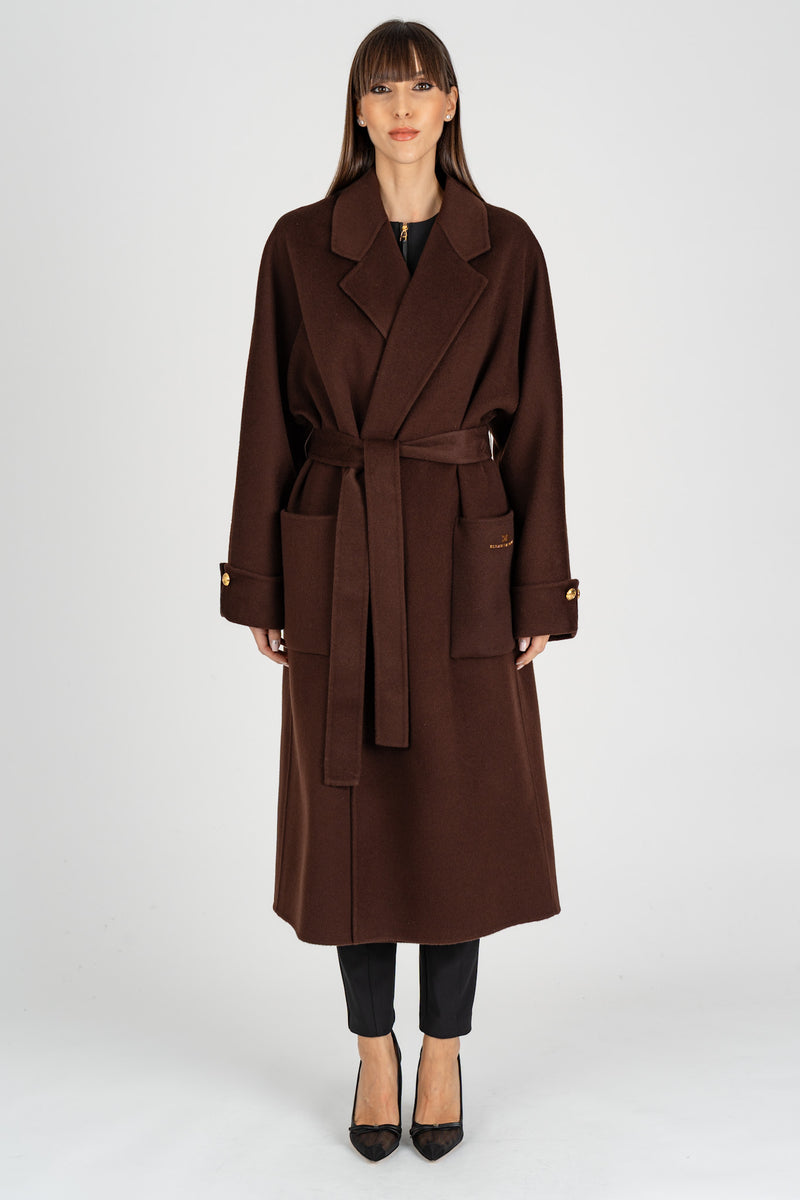 Cappotto in Panno Double Coffee