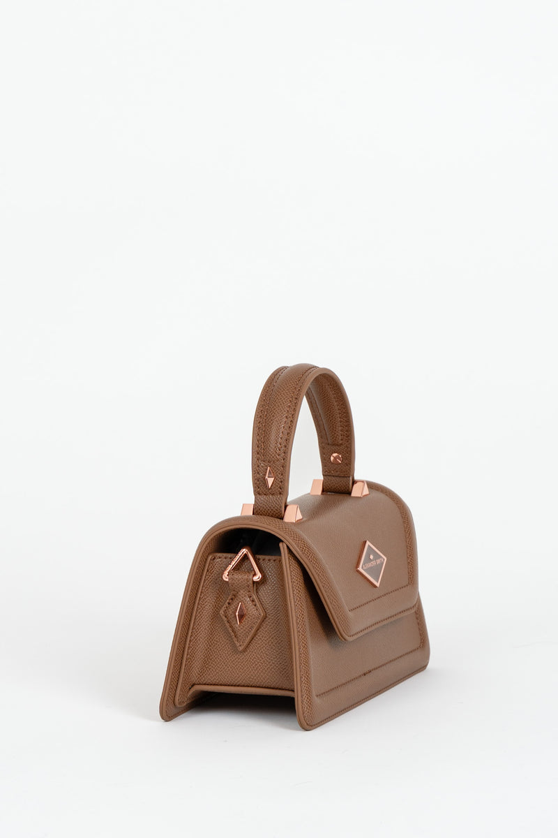 Borsa Elizabeth Mini Palmellato Cognac