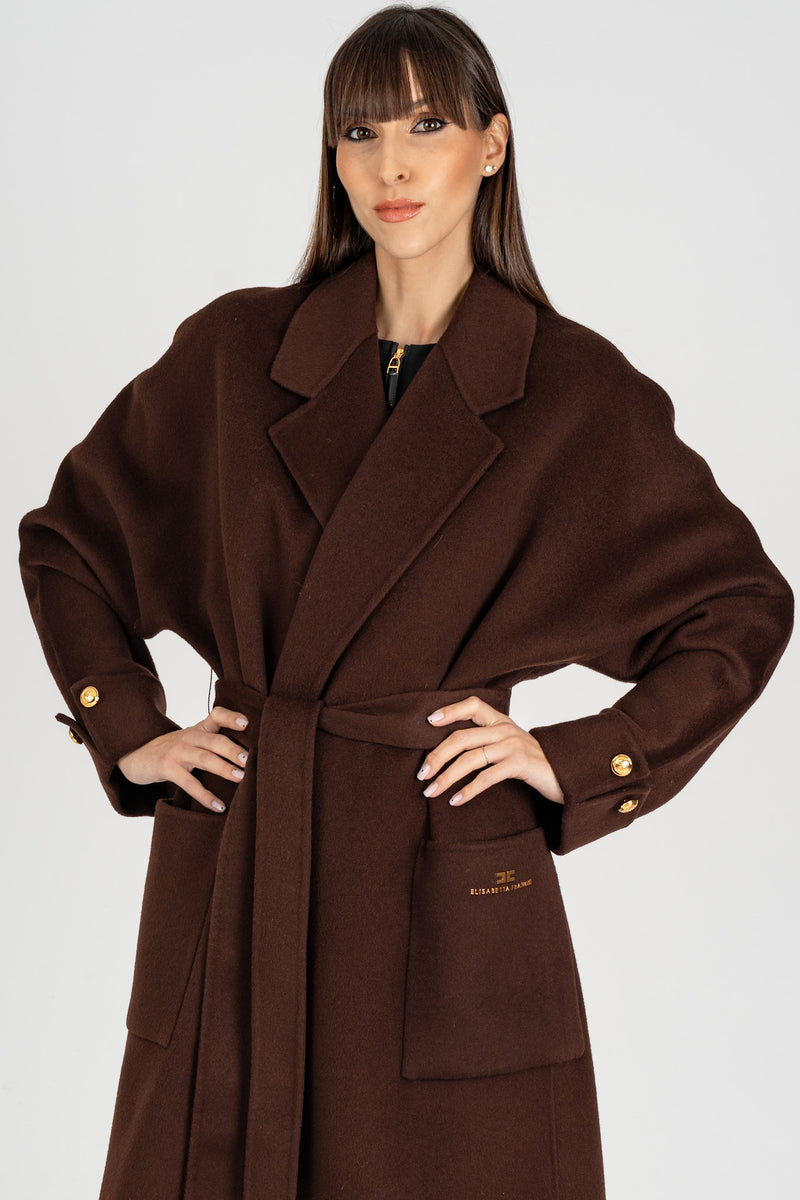 Cappotto in Panno Double Coffee