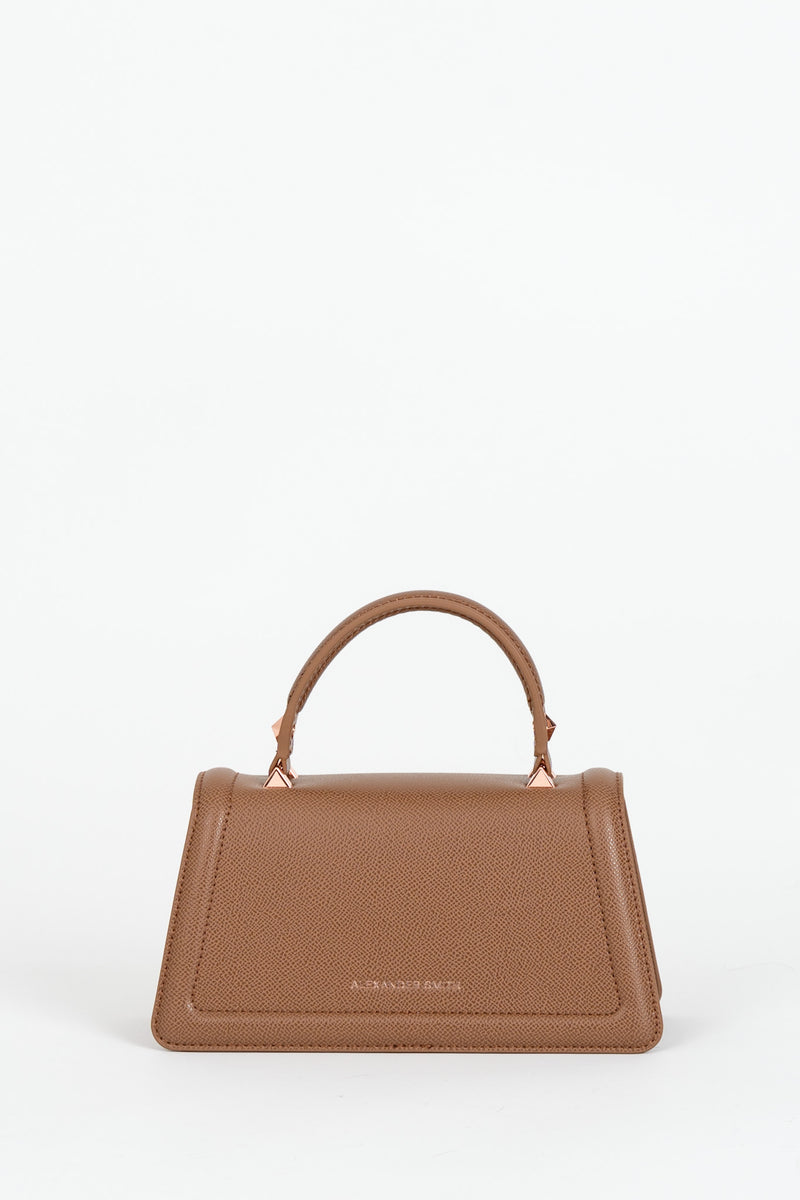 Borsa Elizabeth Mini Palmellato Cognac