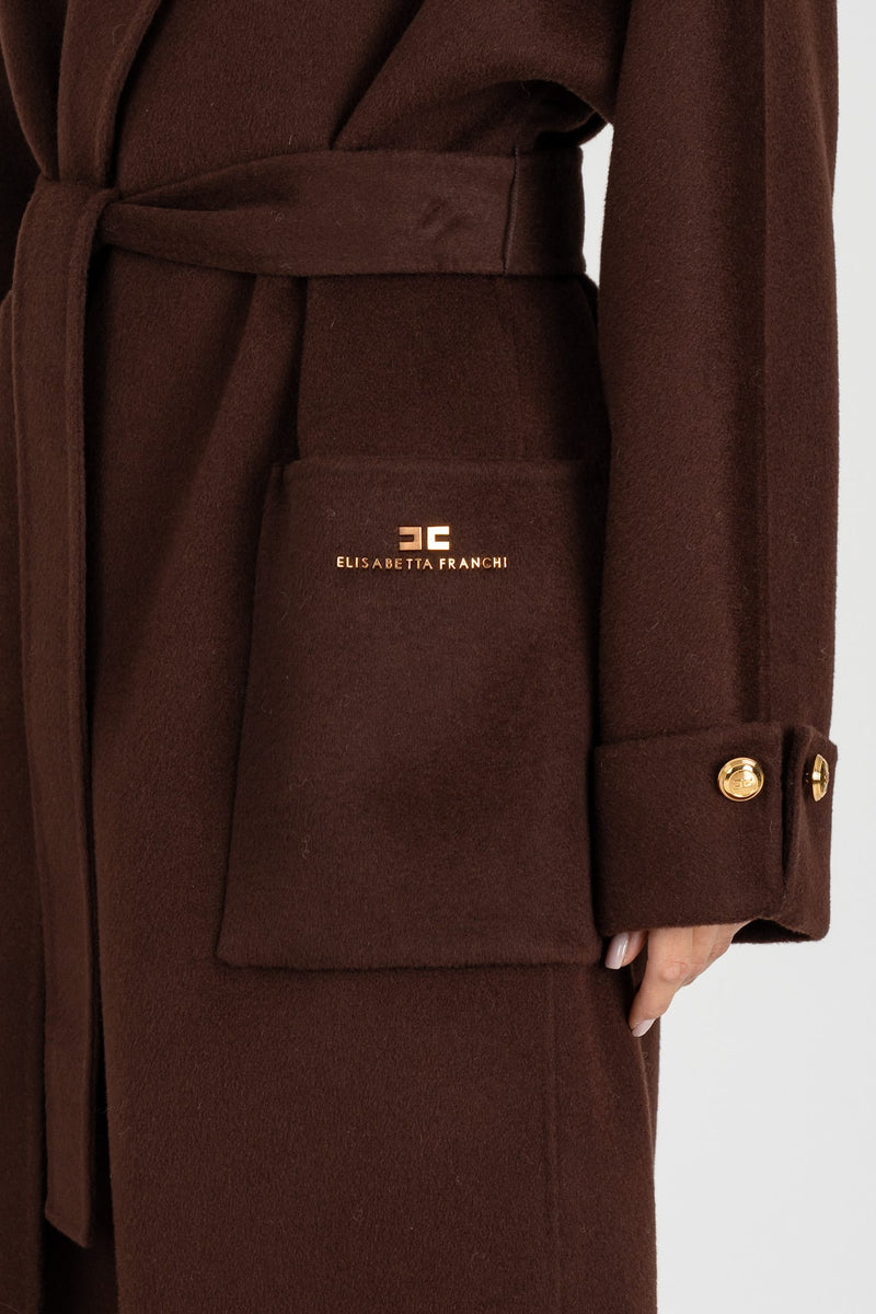 Cappotto in Panno Double Coffee