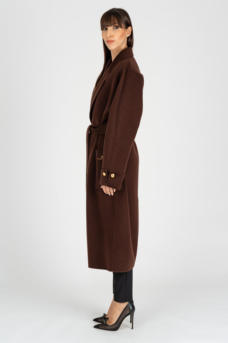 Cappotto in Panno Double Coffee