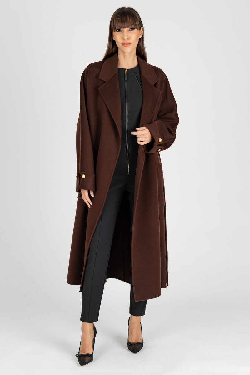 Cappotto in Panno Double Coffee