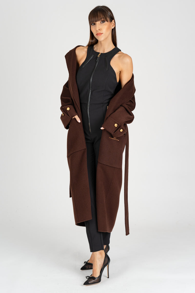 Cappotto in Panno Double Coffee