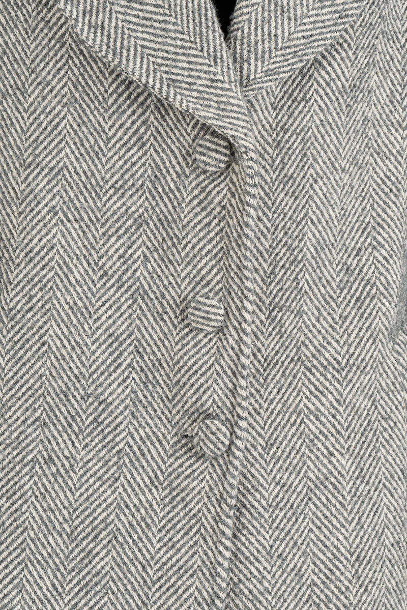 Cappotto Spigato Grigio Burro