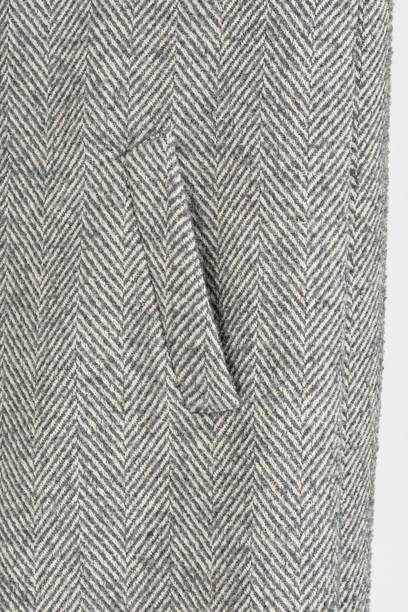Cappotto Spigato Grigio Burro