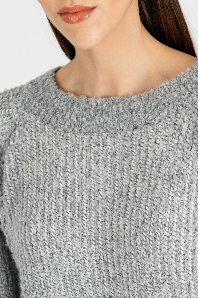Maglione Effetto Boucle’  Gray