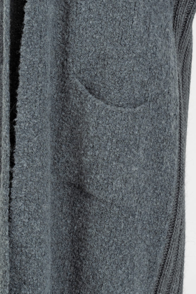 Cappotto Cardigan Mix Punti Grigio