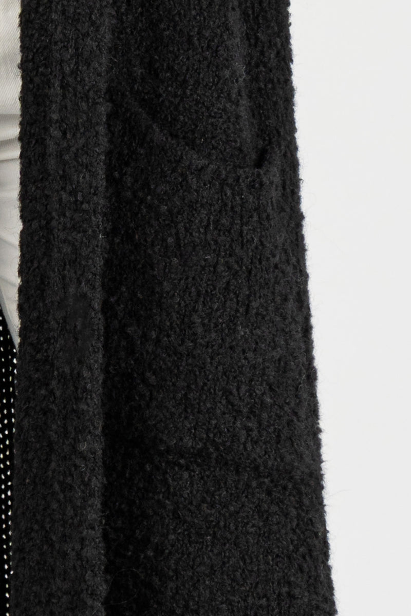 Cappotto Cardigan Mix Punti Nero