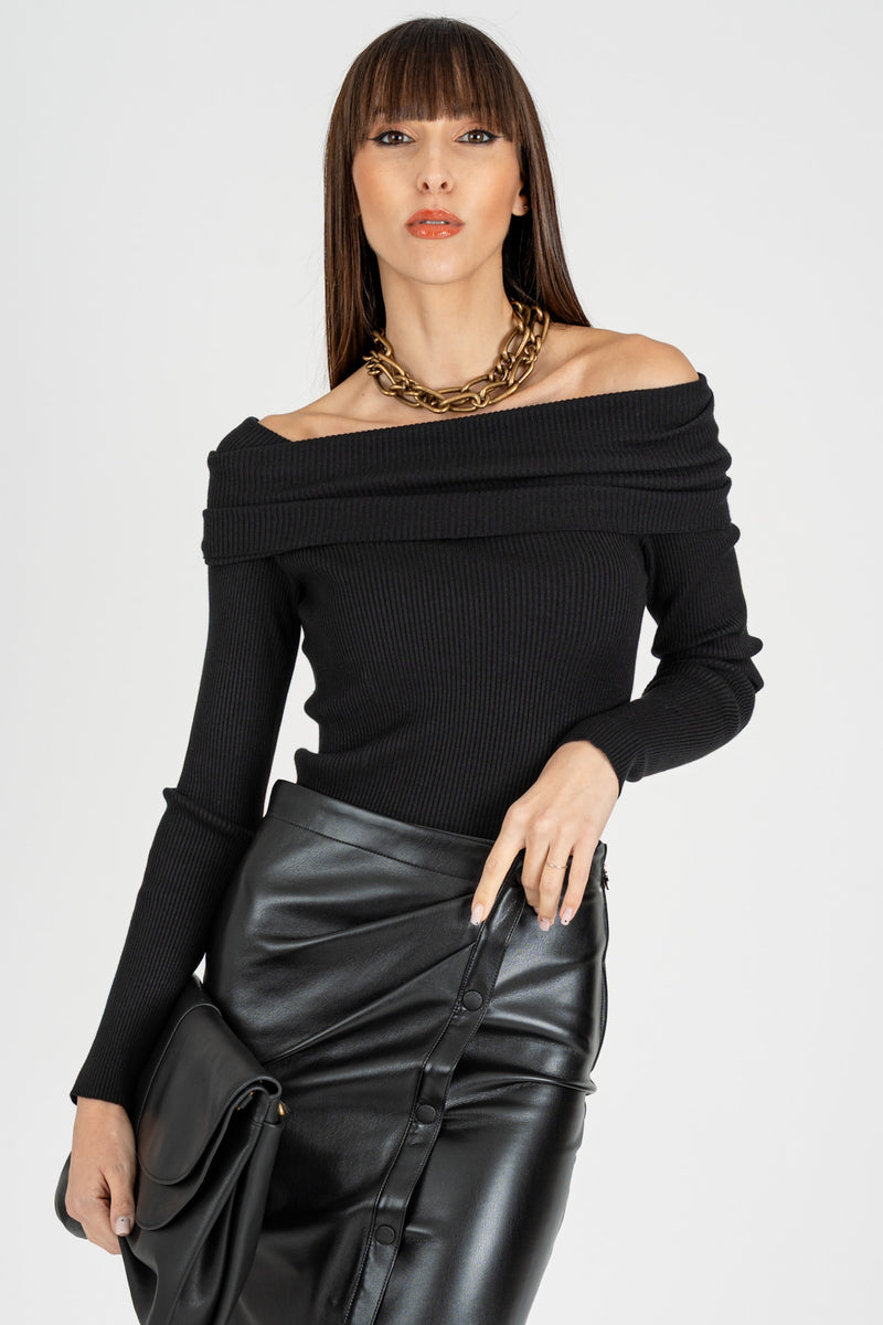 Maglia Scollo Schiffer Nero