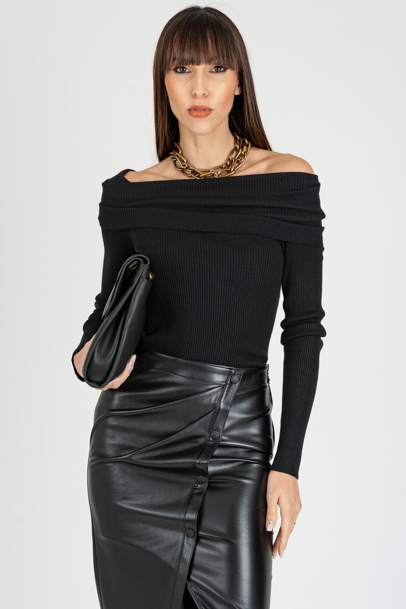 Maglia Scollo Schiffer Nero