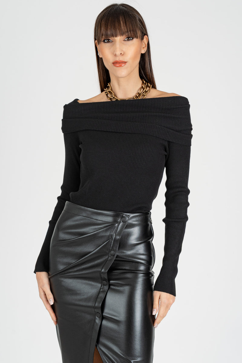 Maglia Scollo Schiffer Nero