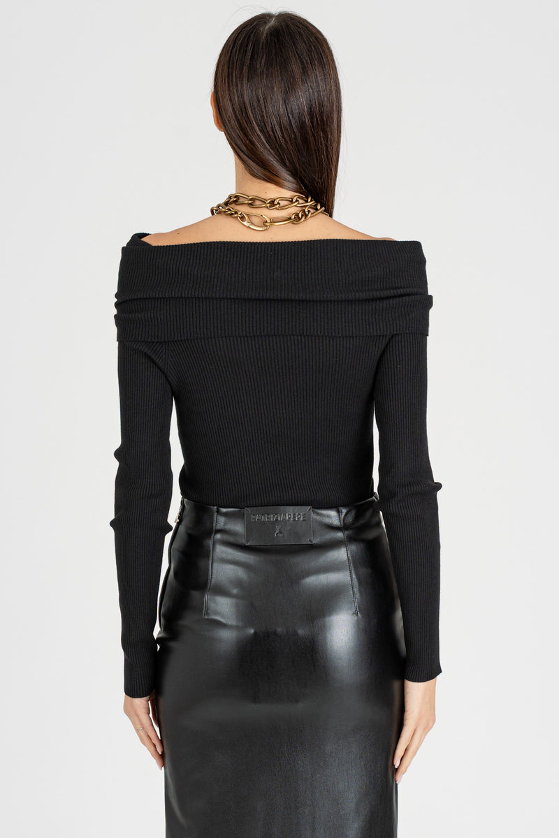 Maglia Scollo Schiffer Nero