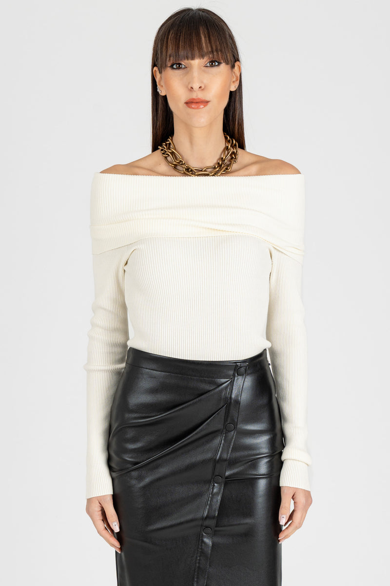 Maglia Scollo Schiffer Burro