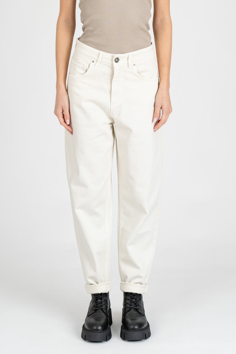 Pantalone Denim Carrot Latte