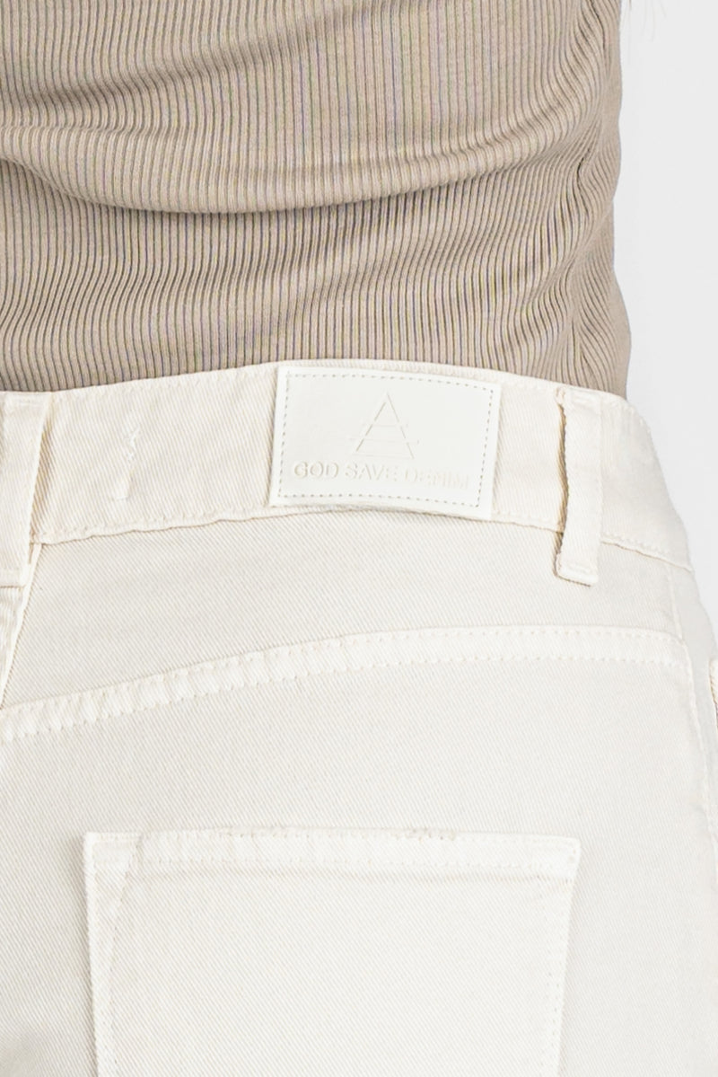 Pantalone Denim Carrot Latte