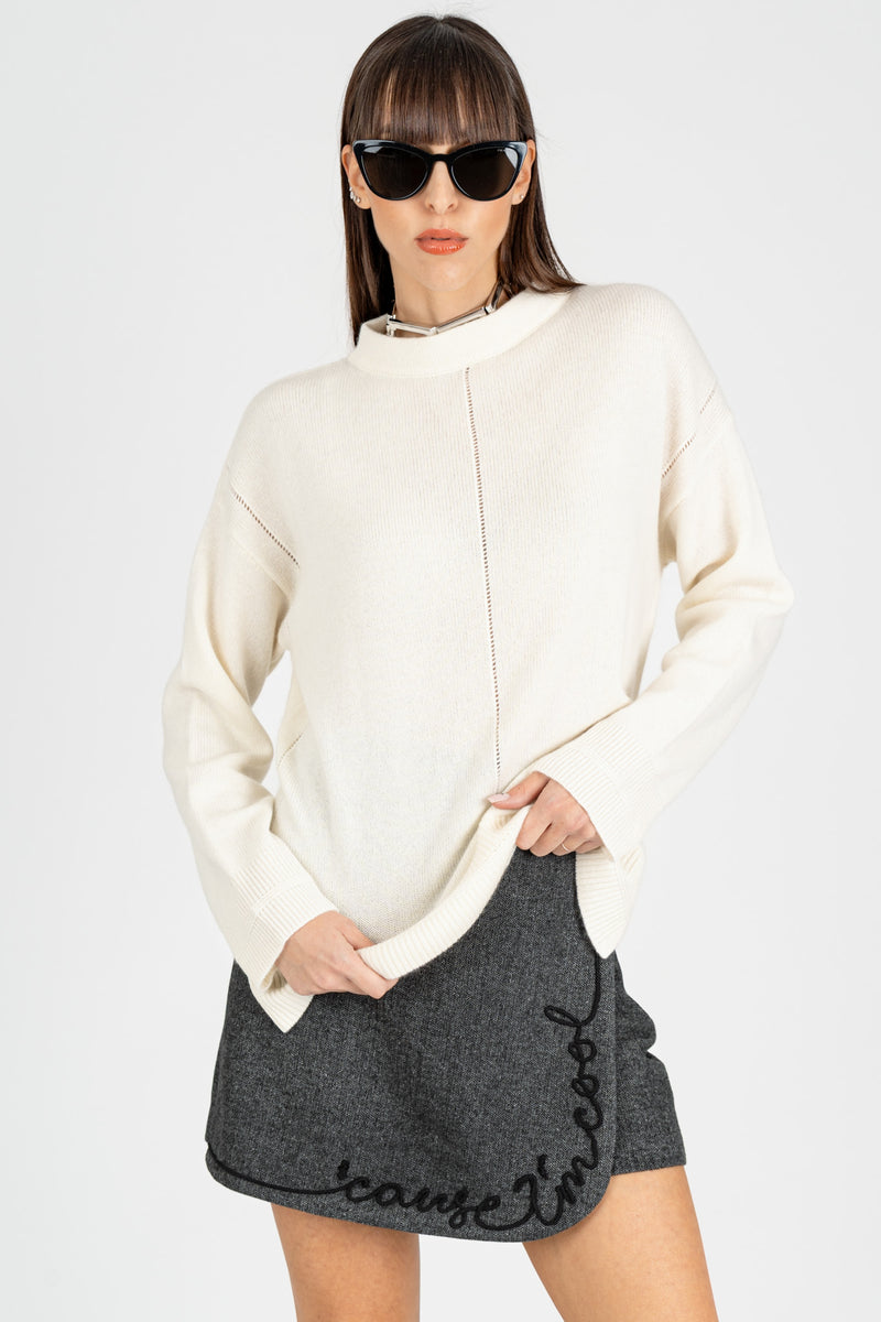 Maglia Spacchetti Avorio