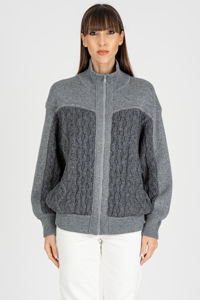 Giacca in Maglia Grigio