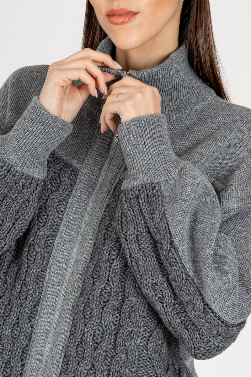 Giacca in Maglia Grigio