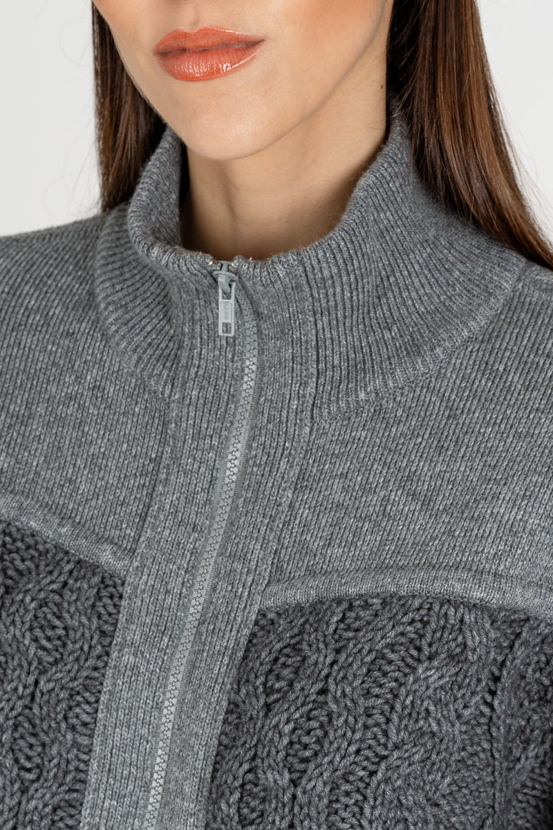 Giacca in Maglia Grigio