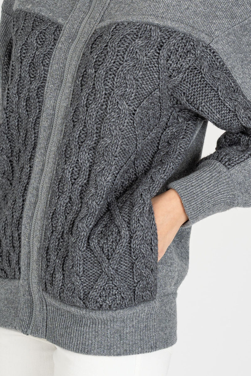 Giacca in Maglia Grigio