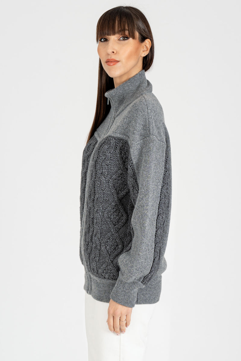 Giacca in Maglia Grigio