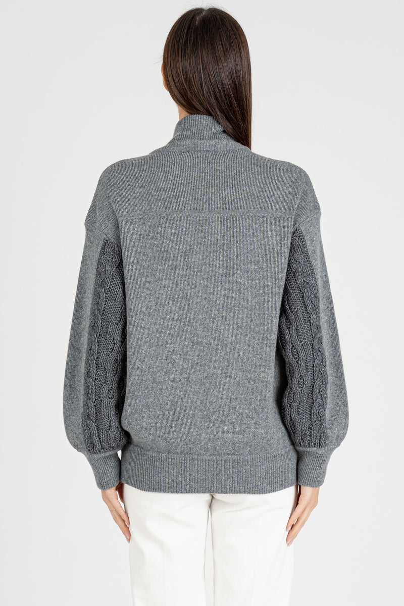 Giacca in Maglia Grigio