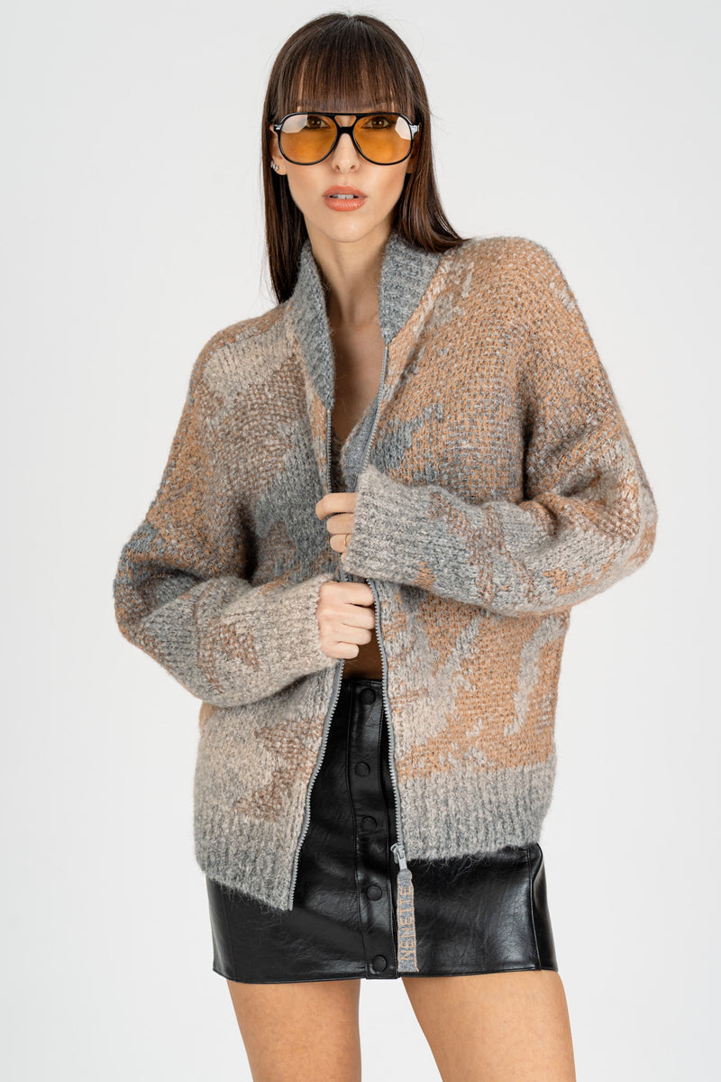 Giacca Bomber in Maglia