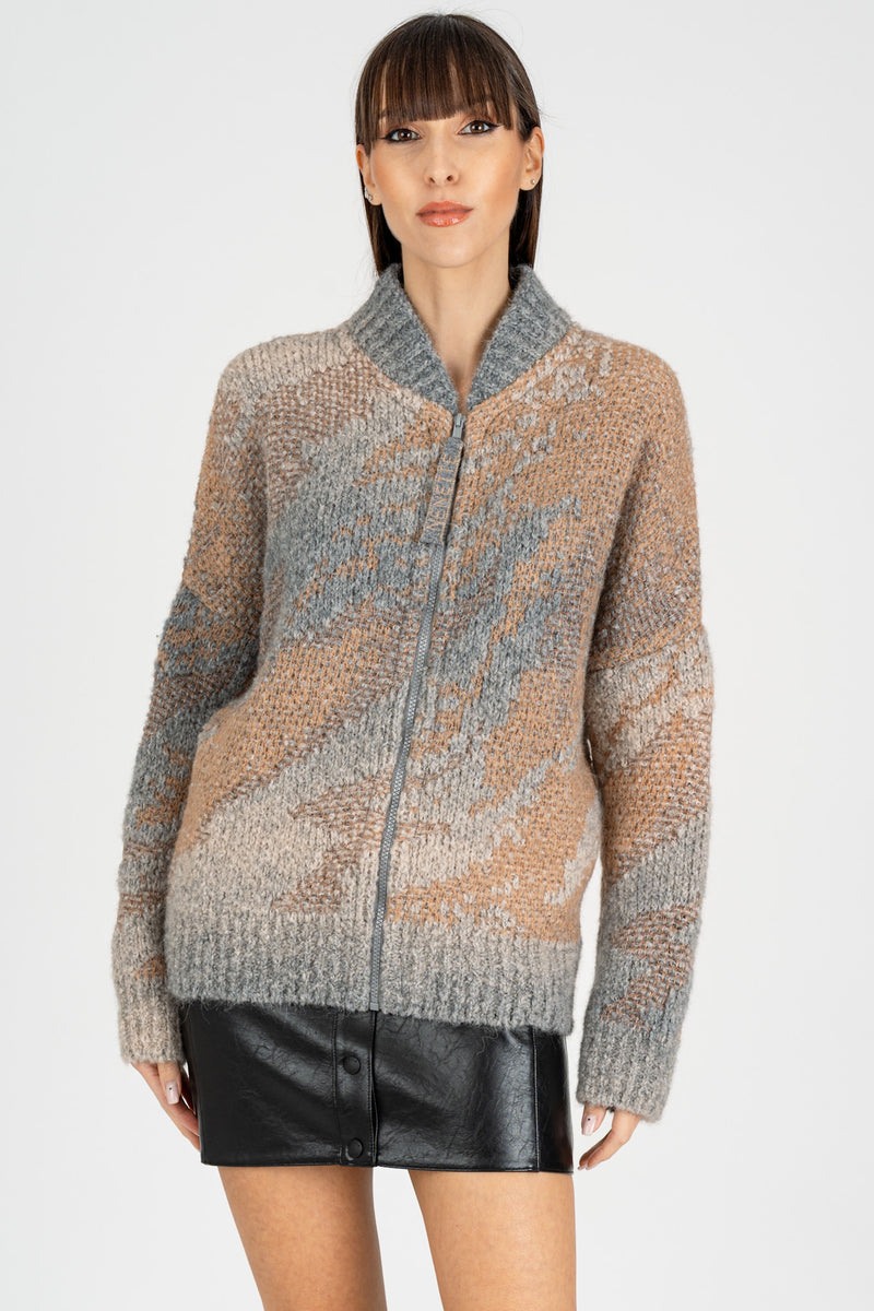Giacca Bomber in Maglia